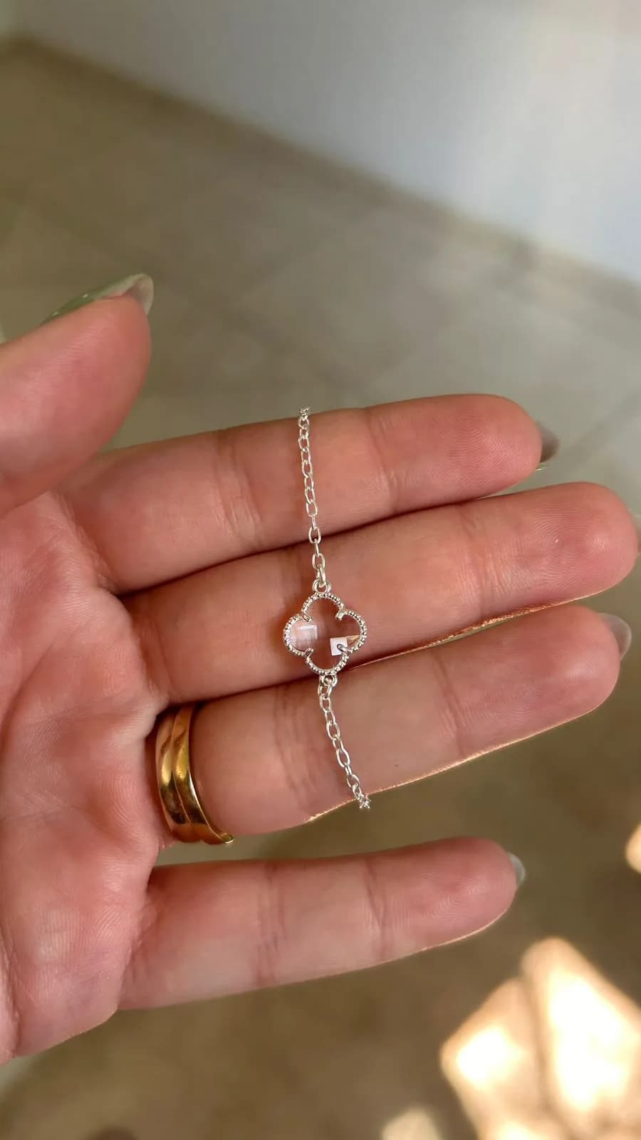 Pulseira Trevo Cristal